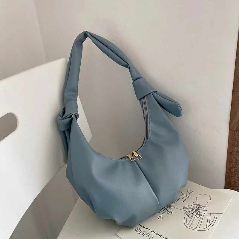 Spring Texture Women's One-Shoulder Dumpling Bag
