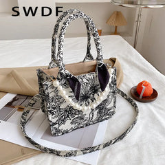 Large Canvas Tote Bag for Women, Top Handle Shoulder Bag