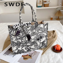 Large Canvas Tote Bag for Women, Top Handle Shoulder Bag