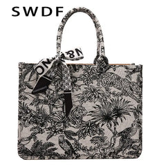 Large Canvas Tote Bag for Women, Top Handle Shoulder Bag