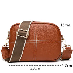 Cowhide Shoulder Messenger Bag Soft Leather Handbag