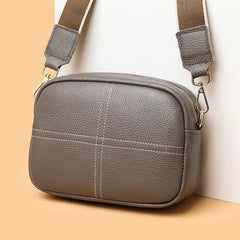 Cowhide Shoulder Messenger Bag Soft Leather Handbag