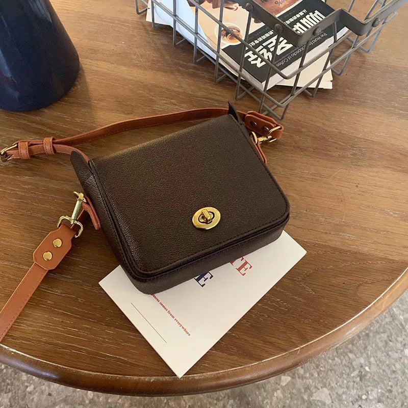 Mini Shoulder Bag Vintage Pu Leather Women Small Square Crossbody Bags