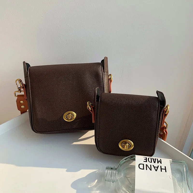 Mini Shoulder Bag Vintage Pu Leather Women Small Square Crossbody Bags