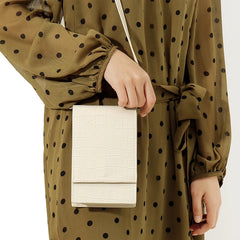 Women's PU Leather Crossbody Bag Flap Phone Shopper Bag