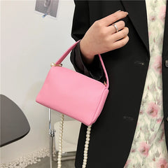 Stylish Zipper Shoulder Bag Soft PU Leather Messenger Bag