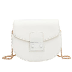 PU Leather Female Bag Messenger Bag Solid Yellow Red
