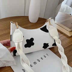 Cow Pattern Women Handbags Casual Shoulder Messenger Bags