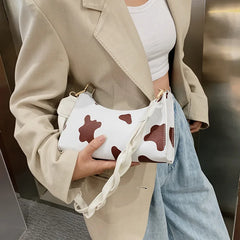 Cow Pattern Women Handbags Casual Shoulder Messenger Bags
