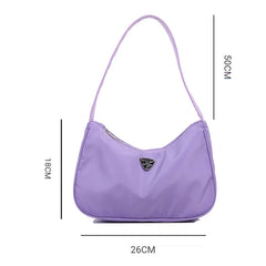 Women's Nylon Shoulder Bag Clutch Purse Solid Crossbody Handbags
