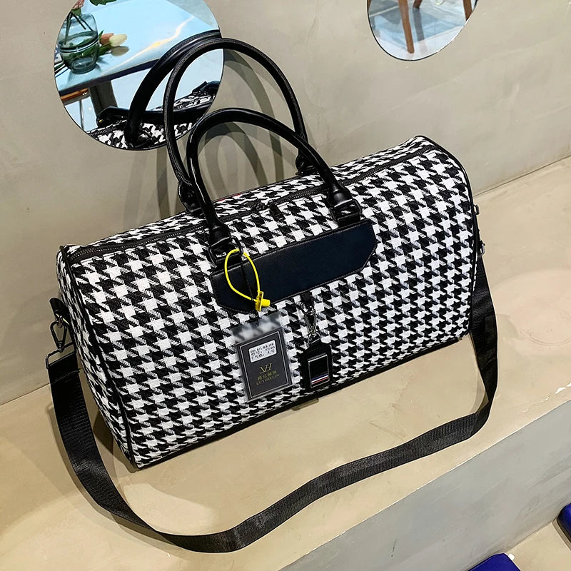 Canvas Crossbody Bag Large Capacity Travel Shoulder Bag for Women