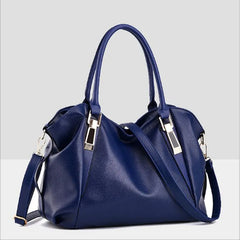 Women's Shoulder Bag Casual Tote PU Leather Handbag Double Arrow Solid Bag