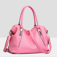Women's Shoulder Bag Casual Tote PU Leather Handbag Double Arrow Solid Bag
