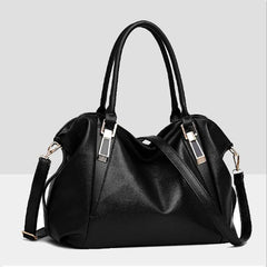 Women's Shoulder Bag Casual Tote PU Leather Handbag Double Arrow Solid Bag