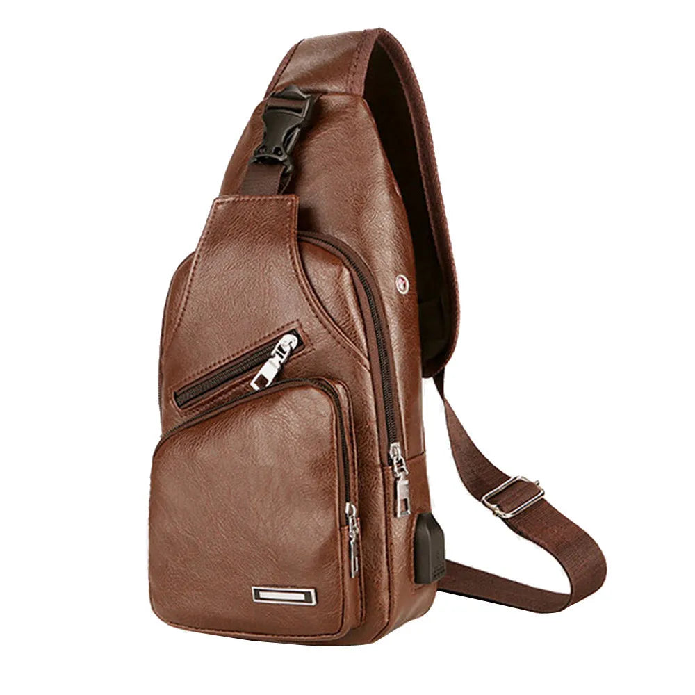 Canvas Chest Bag Anti Theft Crossbody Bags