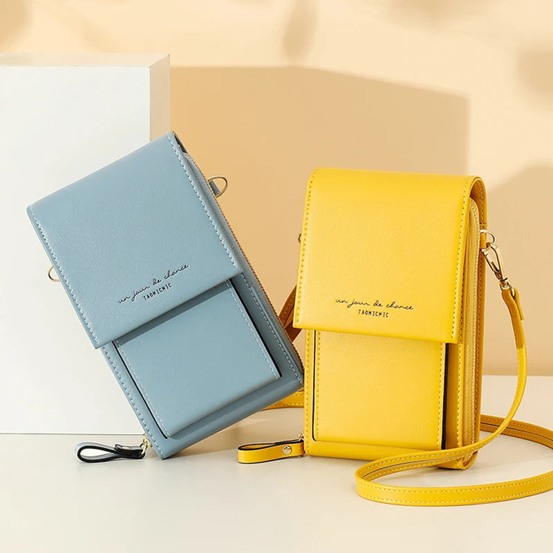 Women's PU Leather Touch Flap Crossbody Bag