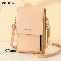 Women's PU Leather Touch Flap Crossbody Bag