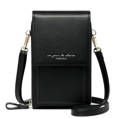 Women's PU Leather Touch Flap Crossbody Bag