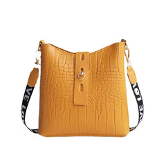 Crocodile Pattern Bucket Purse Women Shoulder Crossbody Bag