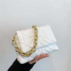 Small Retro Women's Portable Chain Bag Texture Messenger Bags