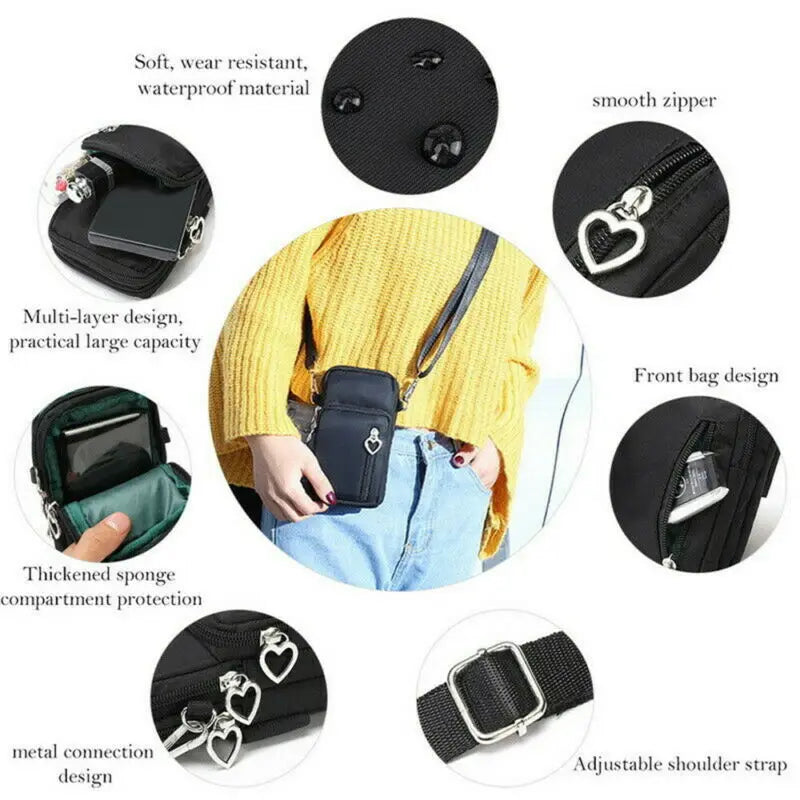 Nylon Shoulder Bag Lady Cross Body Bag Tote Messenger Purse