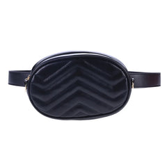 Quilted Waist Bag Vintage Shoulder Bag Leather Belt Bags