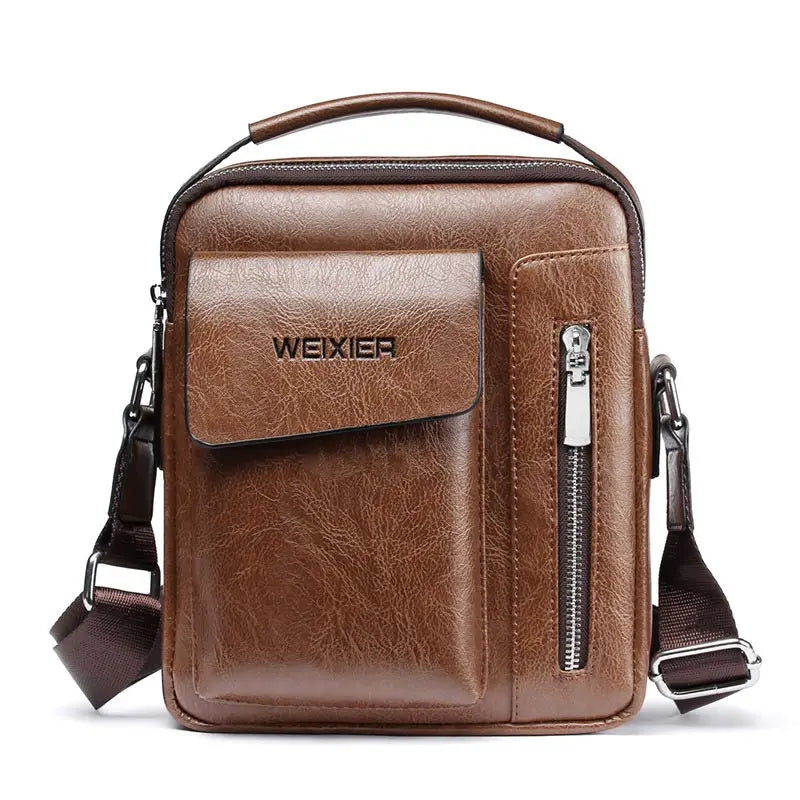 Vintage Leather Messenger Bag for Men Business Bolso Hombre
