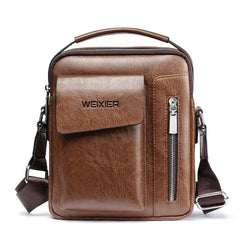 Vintage Leather Messenger Bag for Men Business Bolso Hombre
