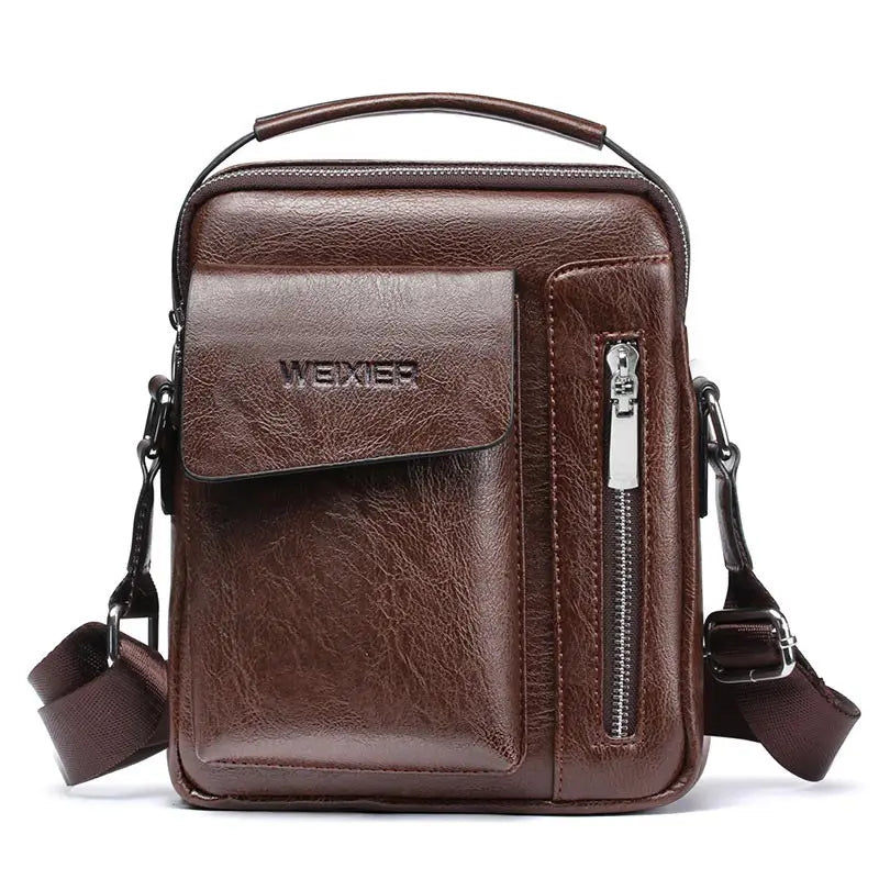 Vintage Leather Messenger Bag for Men Business Bolso Hombre