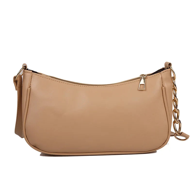 PU Leather Shoulder Bag Women's Handbag Crossbody Zipper Bag