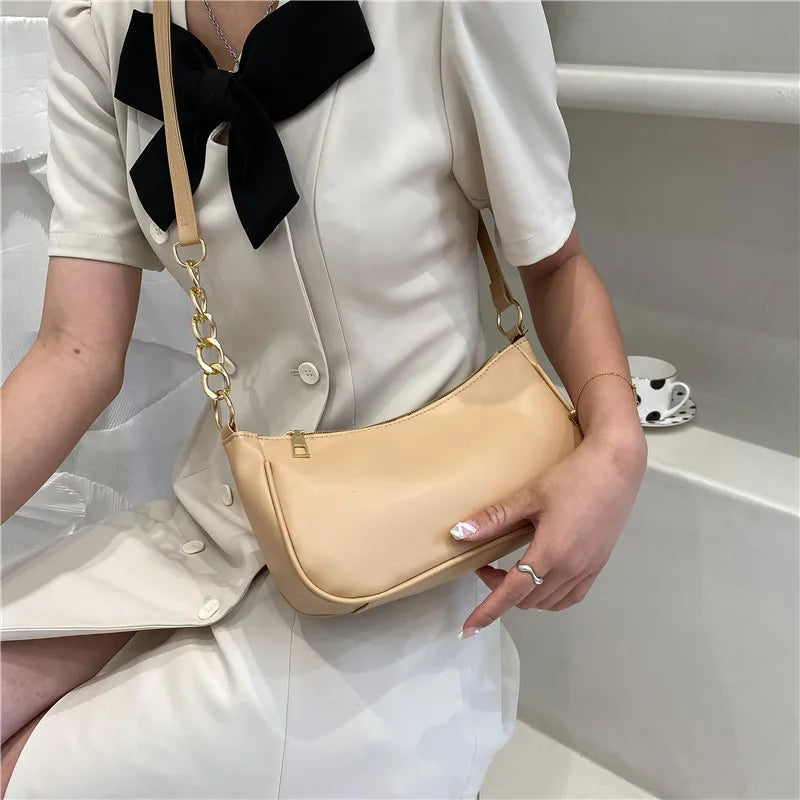 PU Leather Shoulder Bag Women's Handbag Crossbody Zipper Bag