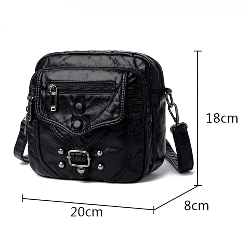 Women's Crossbody Shoulder Bag Flap Leather Mini Waist Bag
