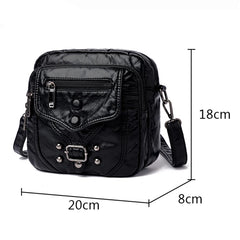 Women's Crossbody Shoulder Bag Flap Leather Mini Waist Bag