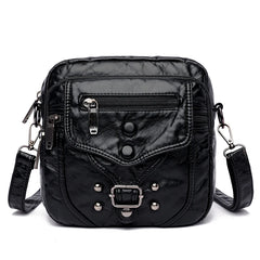 Women's Crossbody Shoulder Bag Flap Leather Mini Waist Bag