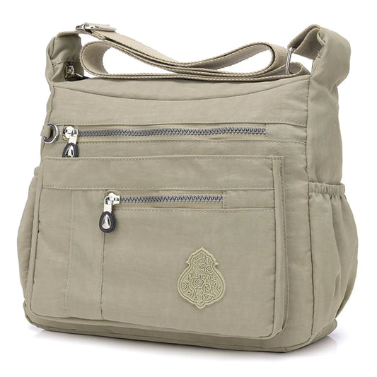 Women Nylon Shoulder Bag Waterproof Shopping Handbag Travel Bag