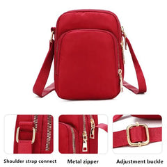 Women's Crossbody Shoulder Bag Zipper Handbag Wrist Purse Mobile Female Pouch