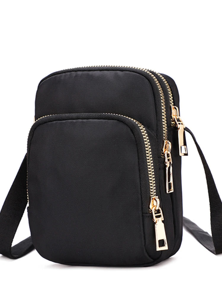 Women's Crossbody Shoulder Bag Zipper Handbag Wrist Purse Mobile Female Pouch