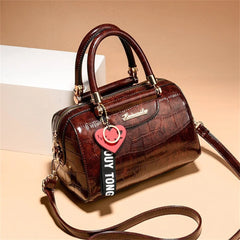 Women's Crocodile Shoulder Bag PU Leather Crossbody Handbag Tote