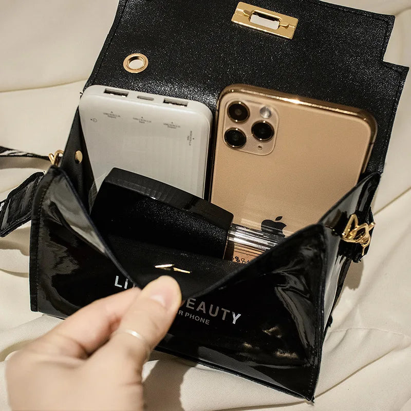 Small Square Messenger Bag Y2k Shoulder Handbag