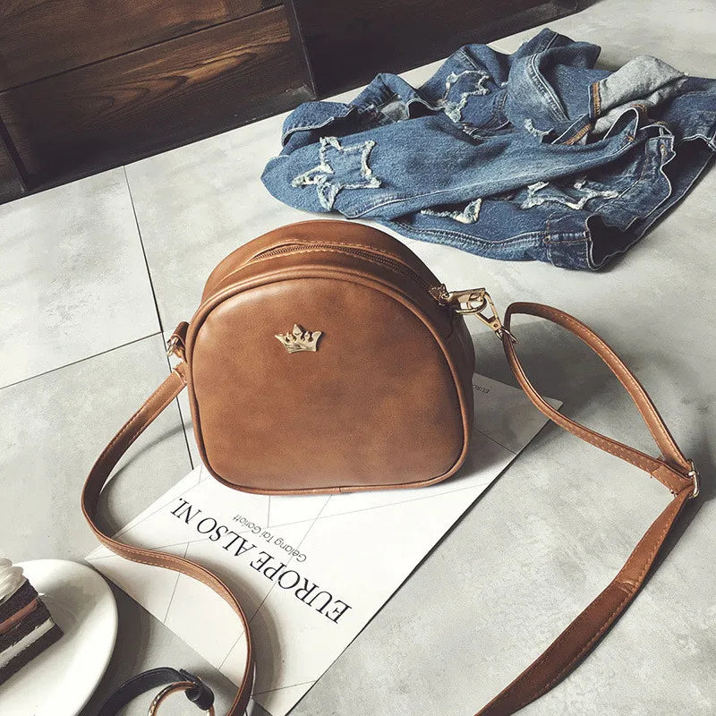 Women Shoulder Bag Handbag Phone Purse Crown Crossbody Bag