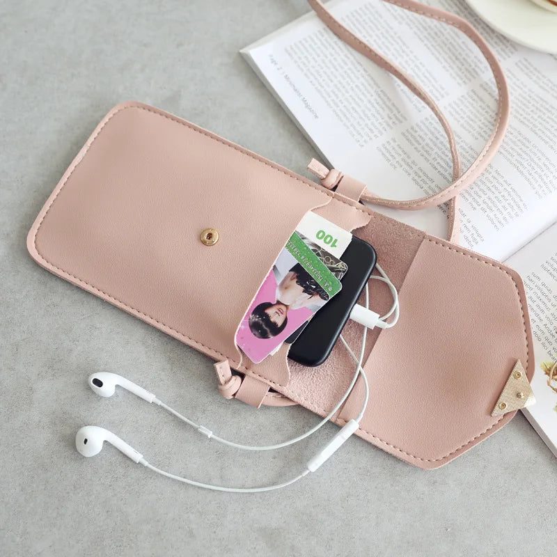 Women's Touch Screen Cell Phone Purse Shoulder Bag, PU Leather Crossbody Handbag