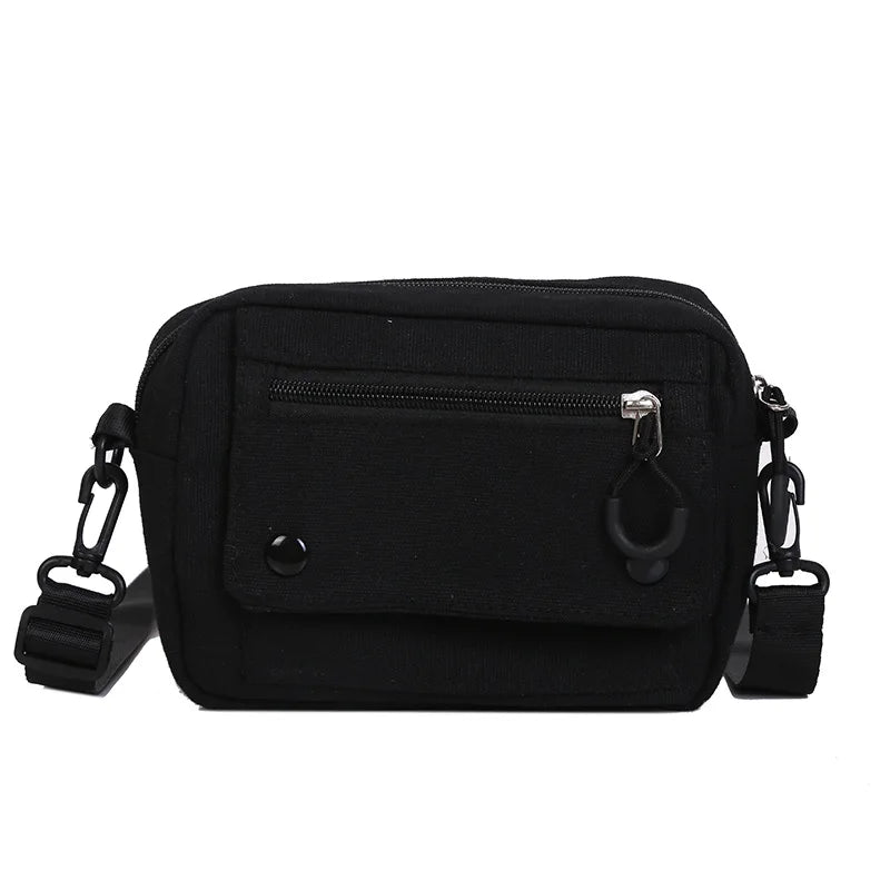 Canvas Tote Shoulder Bag Zipper Handbag Casual Outdoor Bag