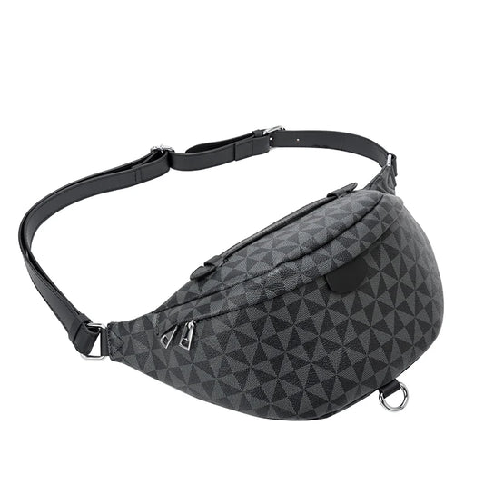 Plaid Leather Crossbody Shoulder Bag for Women