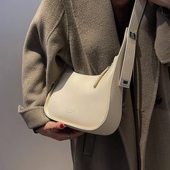 Versatile Women's Retro Shoulder Bag with Wide Strap