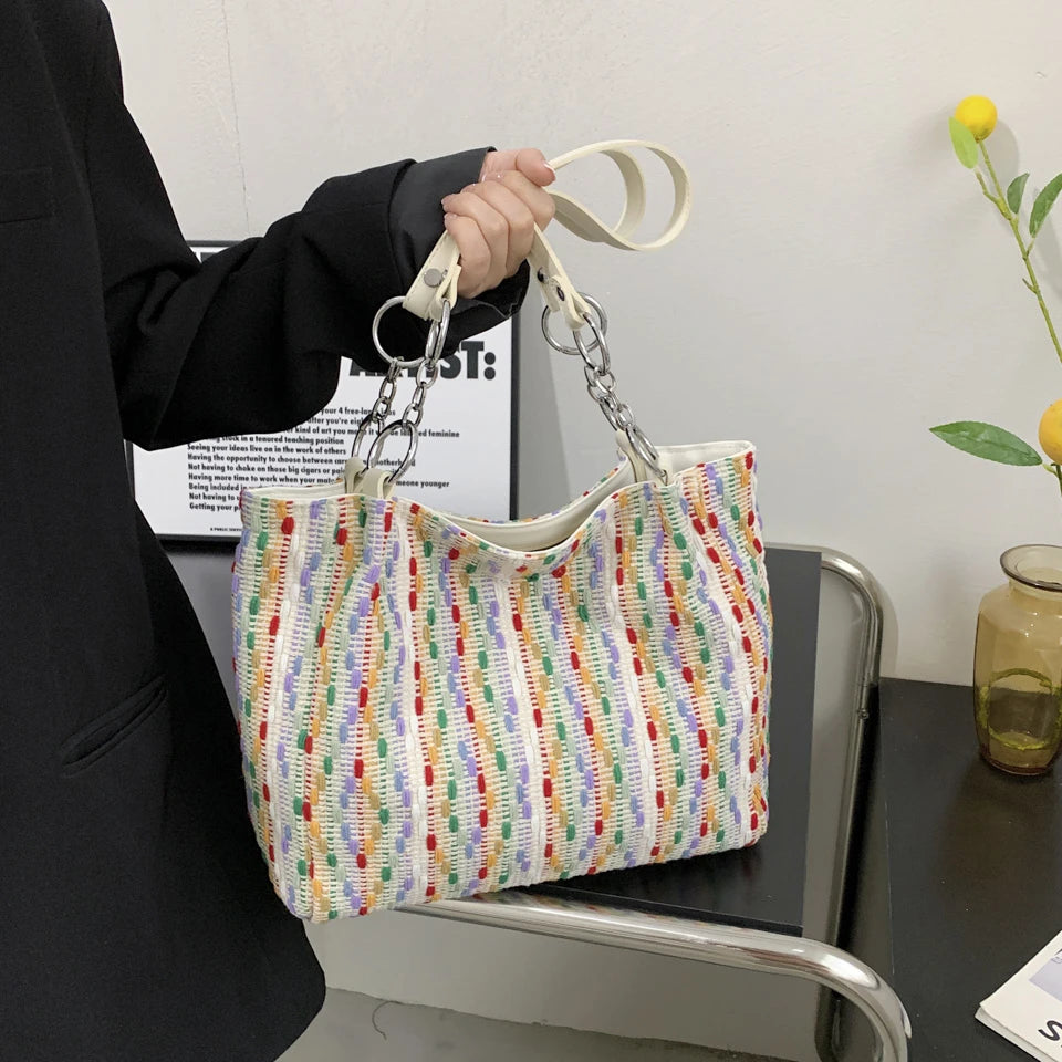 Women's Shoulder Bag Reusable Shopping Tote Handbag