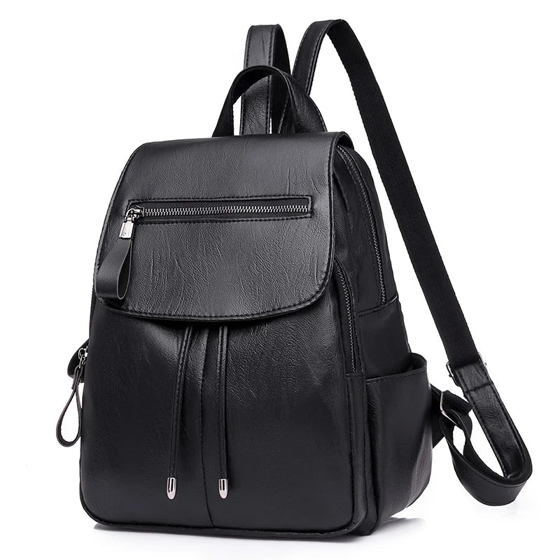 Women's Leather Backpack Pu Leather Bag Mochila Bolsa