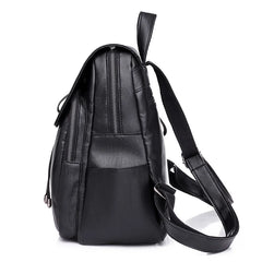 Women's Leather Backpack Pu Leather Bag Mochila Bolsa