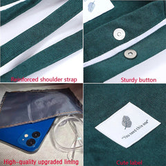 Corduroy Shoulder Bag Reusable Shopping Tote Handbag