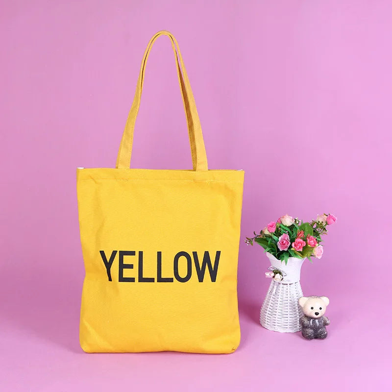 Canvas Shoulder Bag Women Handbag Shopper Bookbag Large Capacity Tote Bag