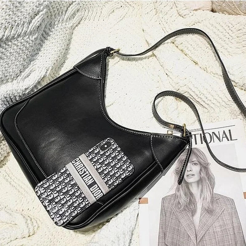 Retro PU Leather Saddle Bag Shoulder Messenger Armpit Bag